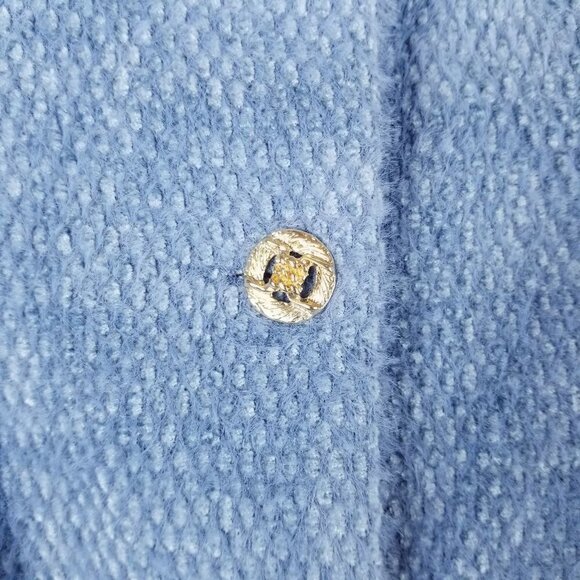 WE Are Blue Blazer Jacket Size Large Eyelash Fabric 3 Button Office, Career - Picture 12 of 12